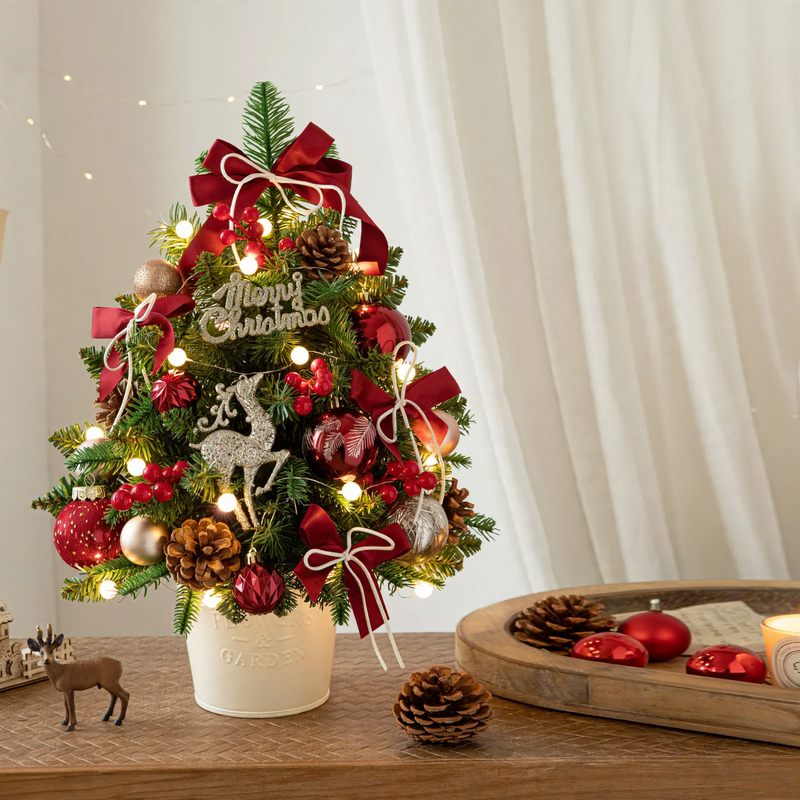 Mini Christmas tree made of PE, 45 or 60 cm, with lighting