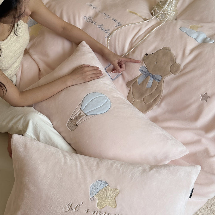 Milk fiber bedding with cartoon motifs, 3–4 piece