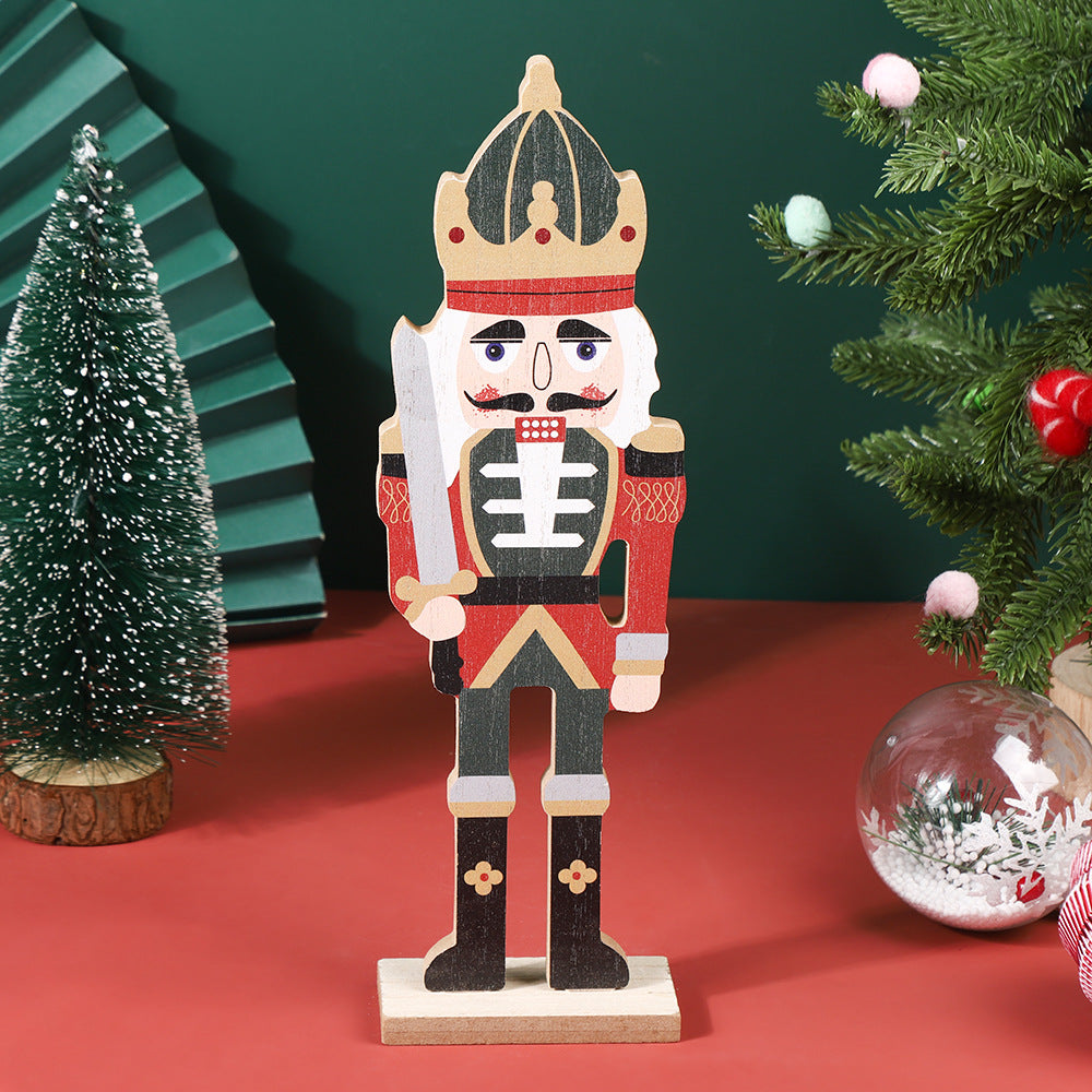 Decorative nutcracker figure made of beech wood