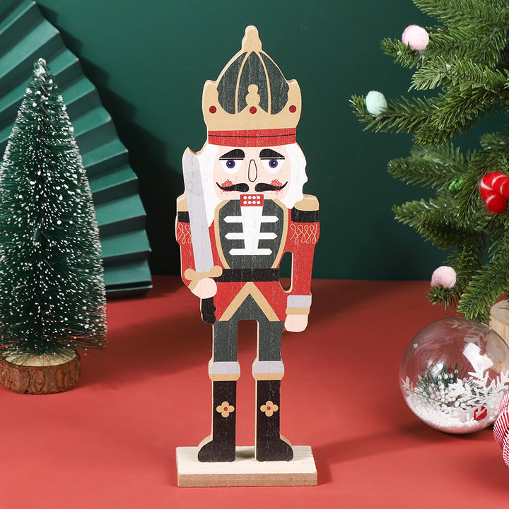 Decorative nutcracker figure made of beech wood