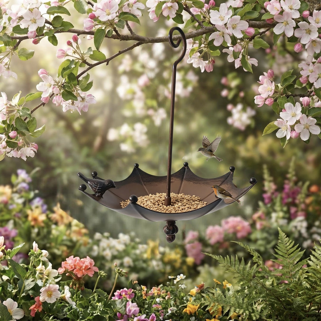 Birdhouse in Umbrella shape made of Iron