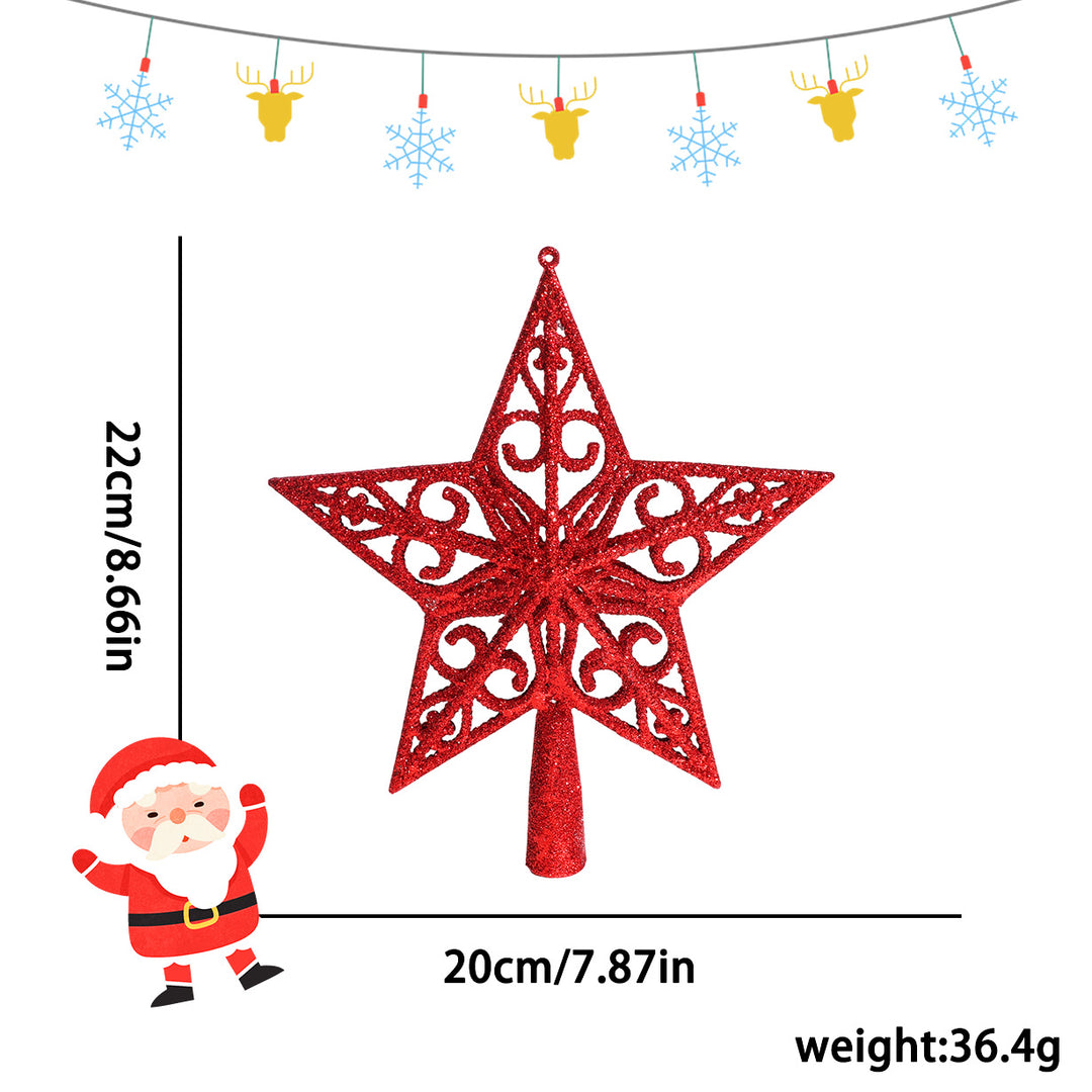 Christmas tree star with glitter