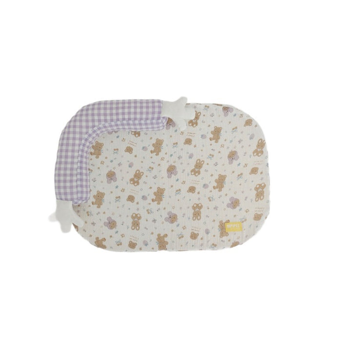 L-shaped pet bed with neck support