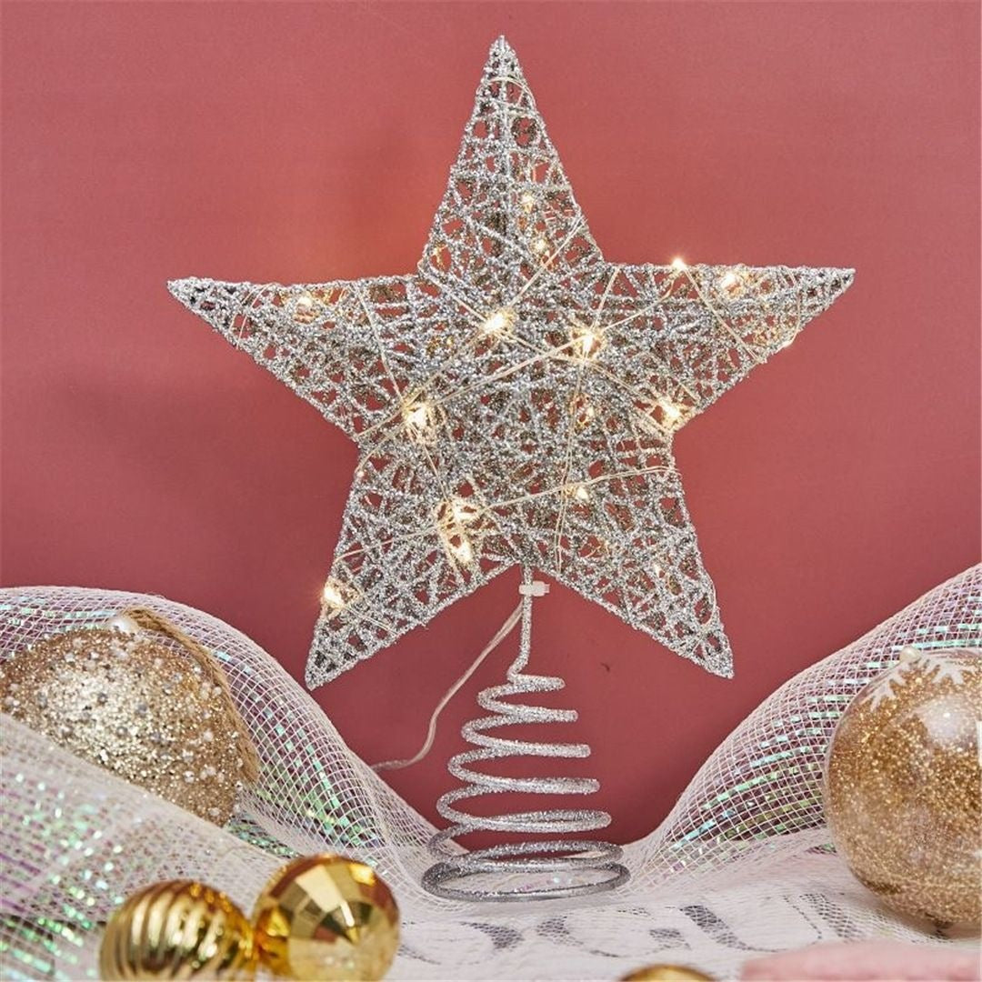 Christmas Tree Top Star with LED Light String