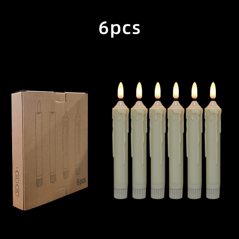 LED-Tea Light Candle Set with Remote Control, Plastic