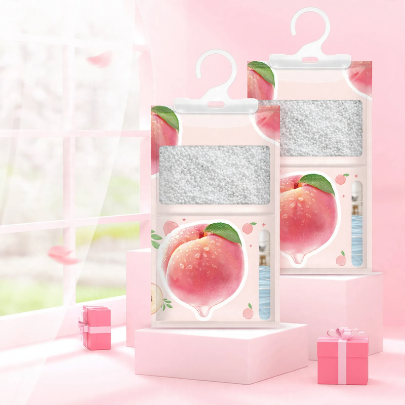 Hanging fragrance dehumidifier for wardrobes