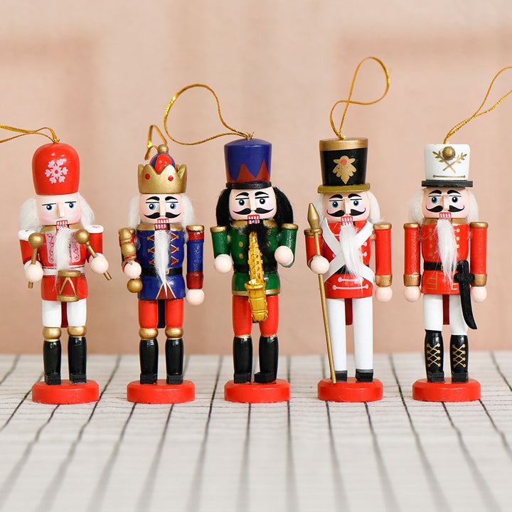 Nutcracker Soldiers Set, 13 cm, 5-piece, wood