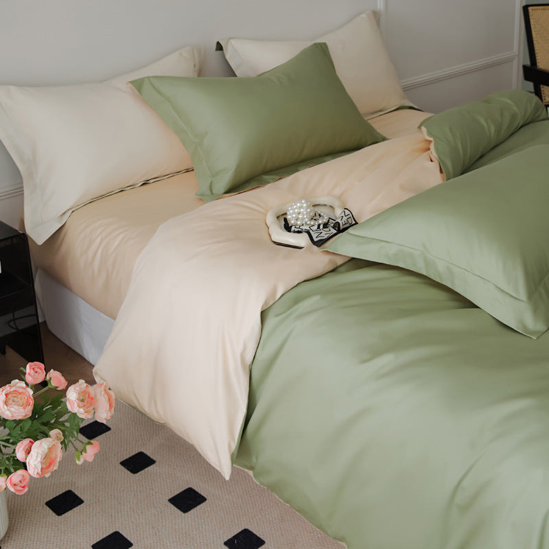 Long-staple cotton bedding set, 4-piece