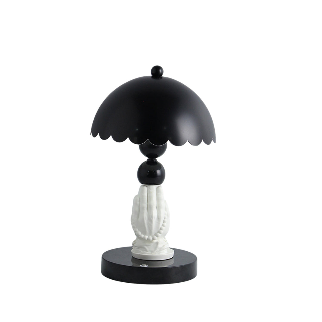 Table lamp with hands motif, vintage style
