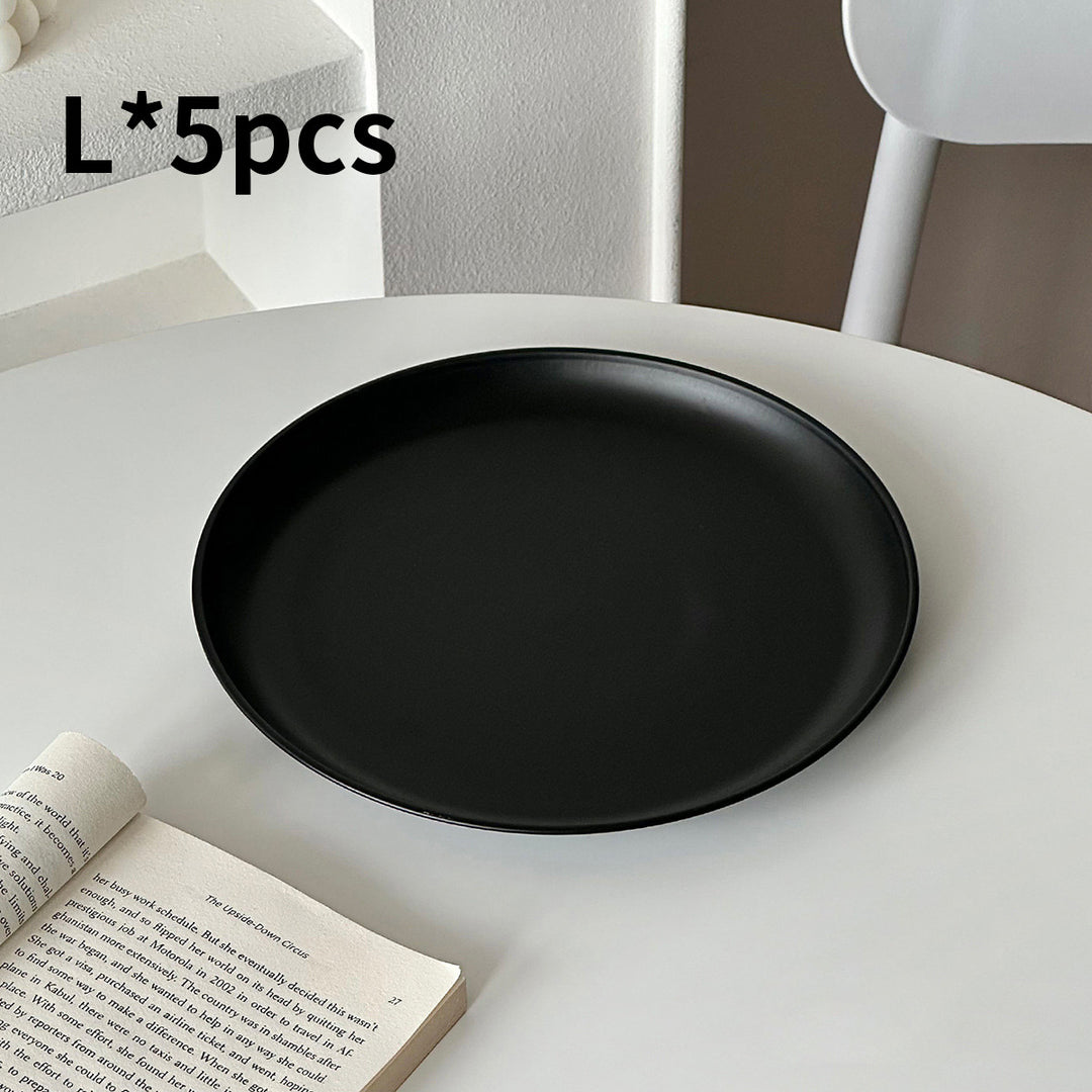 Stainless steel plate, round, 17–23 cm