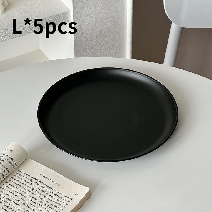 Stainless steel plate, round, 17–23 cm