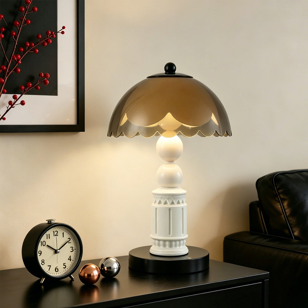 European column table lamp made of ABS