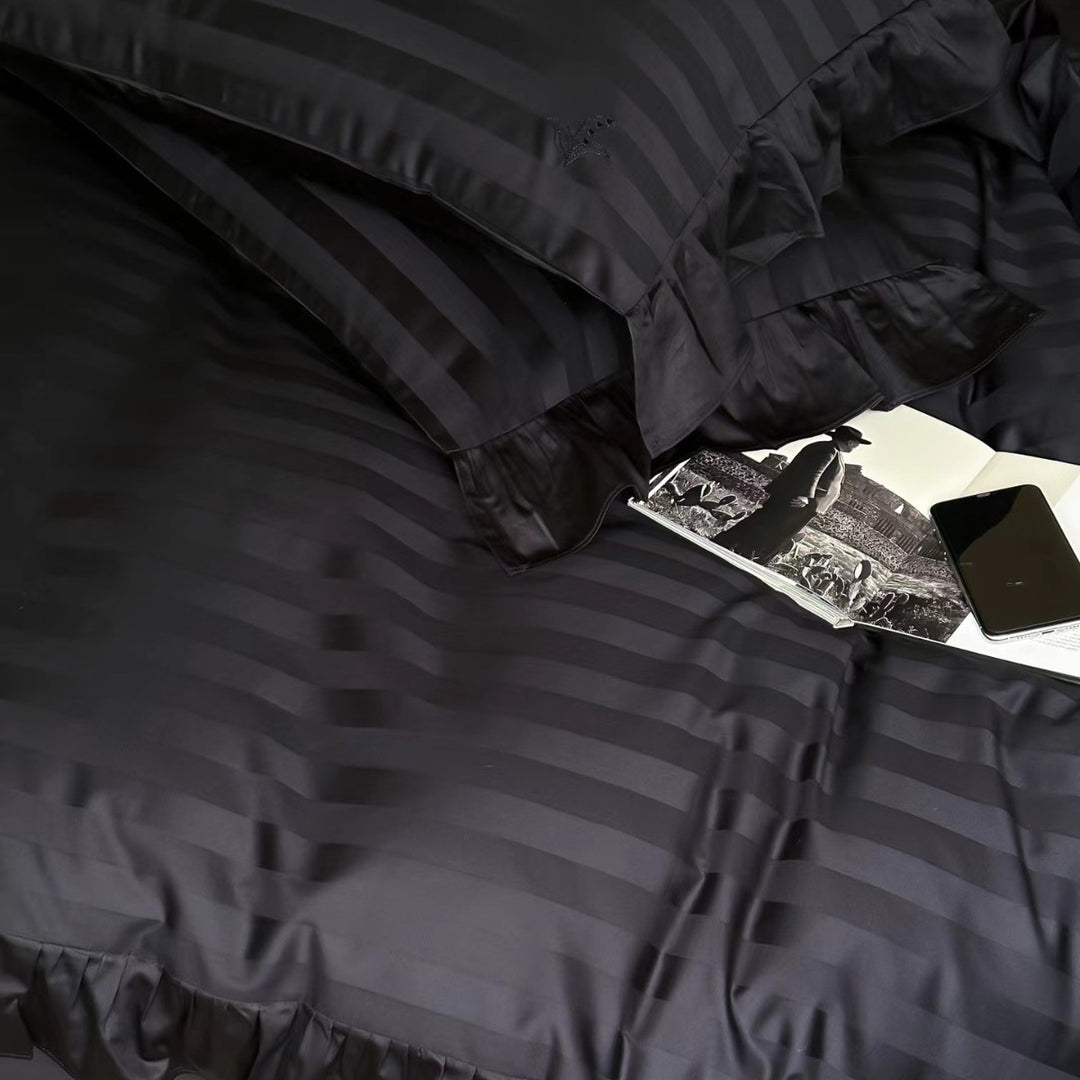 French Long Staple Cotton Bedding Set, 4-Piece