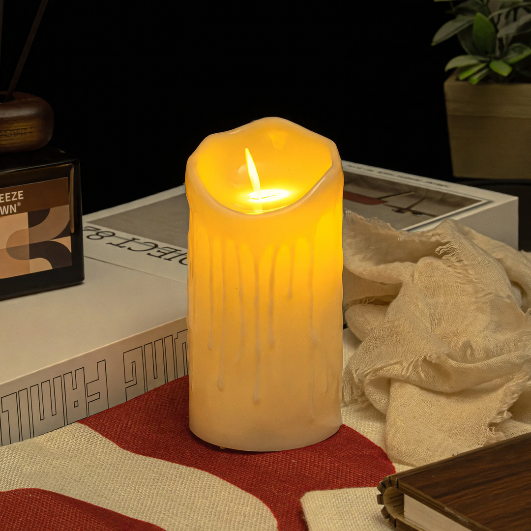 LED Real Wax Look Candle with Flicker Effect