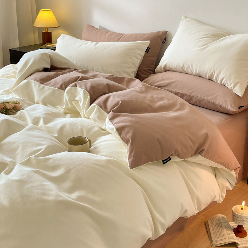 Cotton bedding set, brushed, for autumn and winter