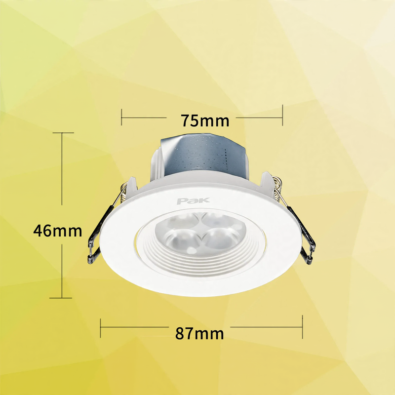 LED recessed spotlight 3–12 W, plastic