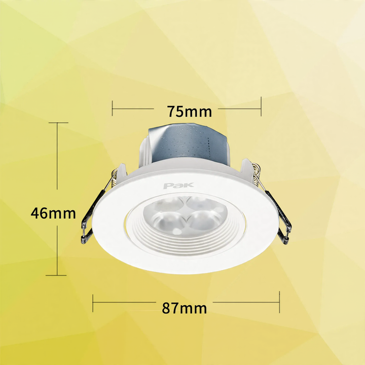 LED recessed spotlight 3–12 W, plastic