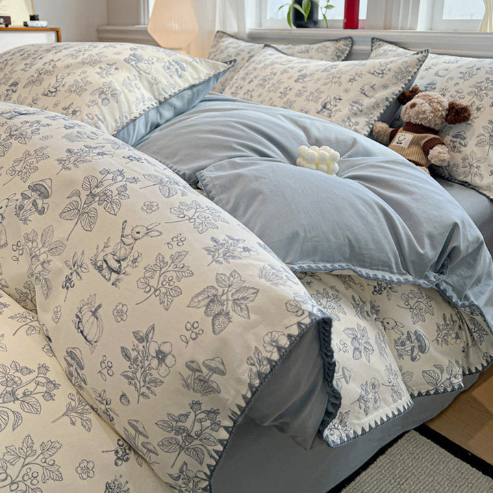 Cotton bedding set, brushed, for all seasons