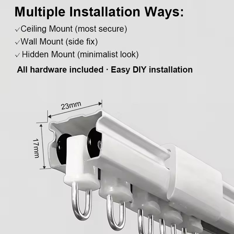 Telescopic stainless steel curtain rod