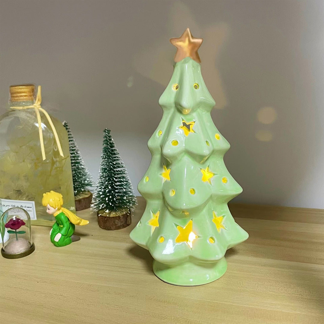 Decorative ceramic Christmas tree light