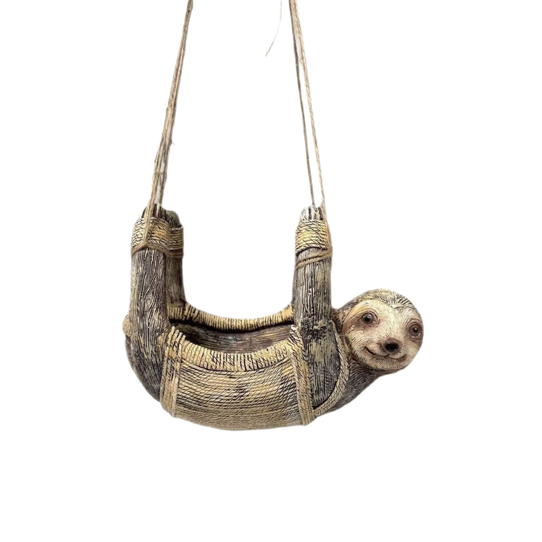 Decorative sloth feeder station for the garden