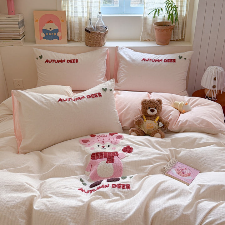 Bedding set, 3-4 pieces, cotton, cartoon
