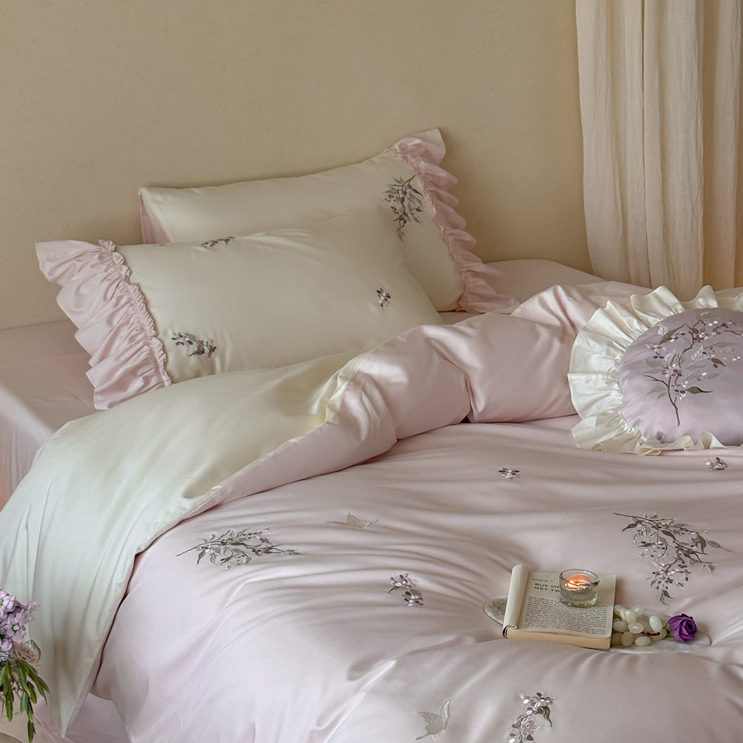 Bedding set made of long-staple cotton, French style