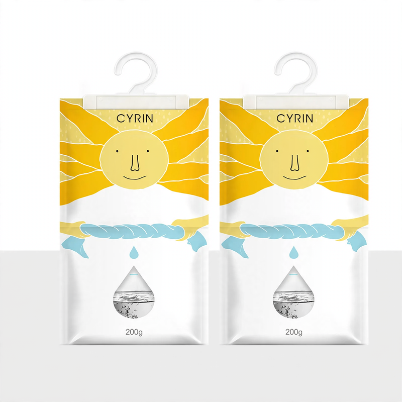 Hanging dehumidifier bag for wardrobes
