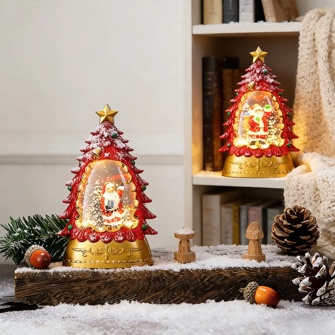 Decorative LED water lantern with Christmas motif
