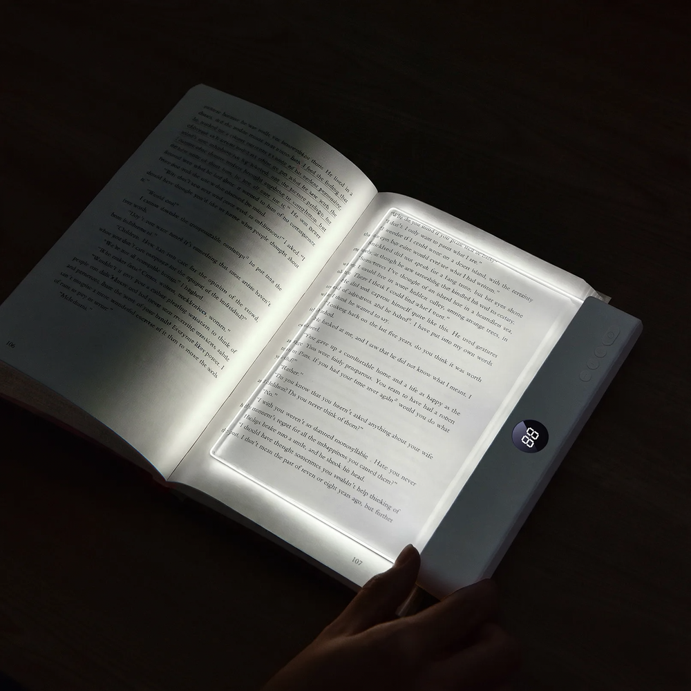 Rechargeable LED reading light with dimming function