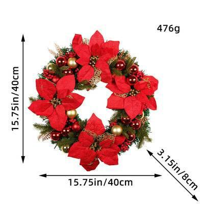 Decorative Christmas wreaths and garlands for festive occasions