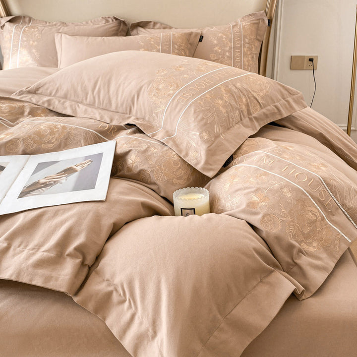 Bedding set made of long-staple cotton, brushed