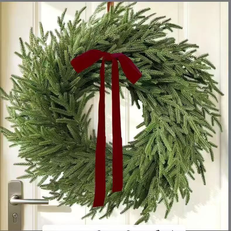 Artificial Norfolk fir wreath for wall and table