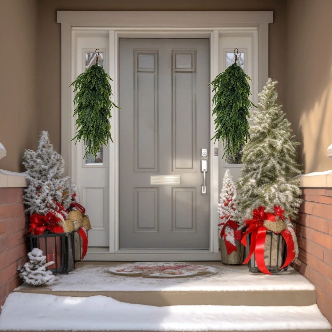Decorative Christmas wreath in country house style
