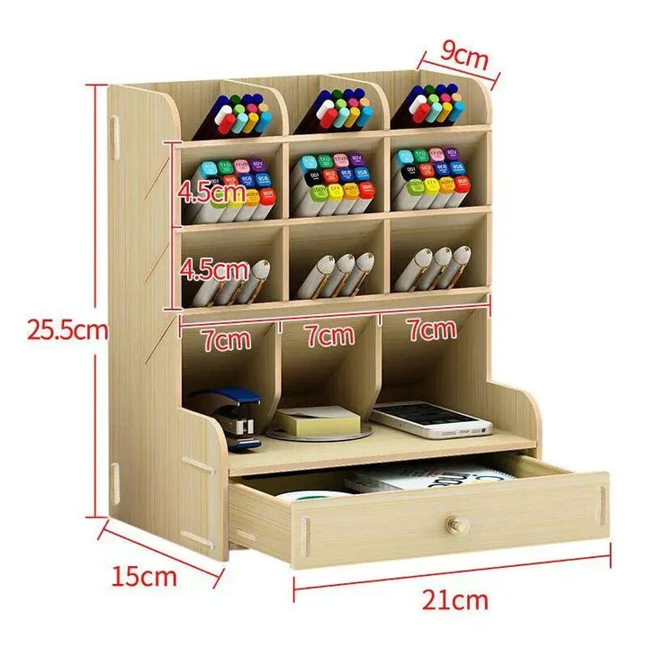 Stornfield | PenBox | Desk Organizer | Wooden Pen Holder | Elegant and Efficient Storage Solution