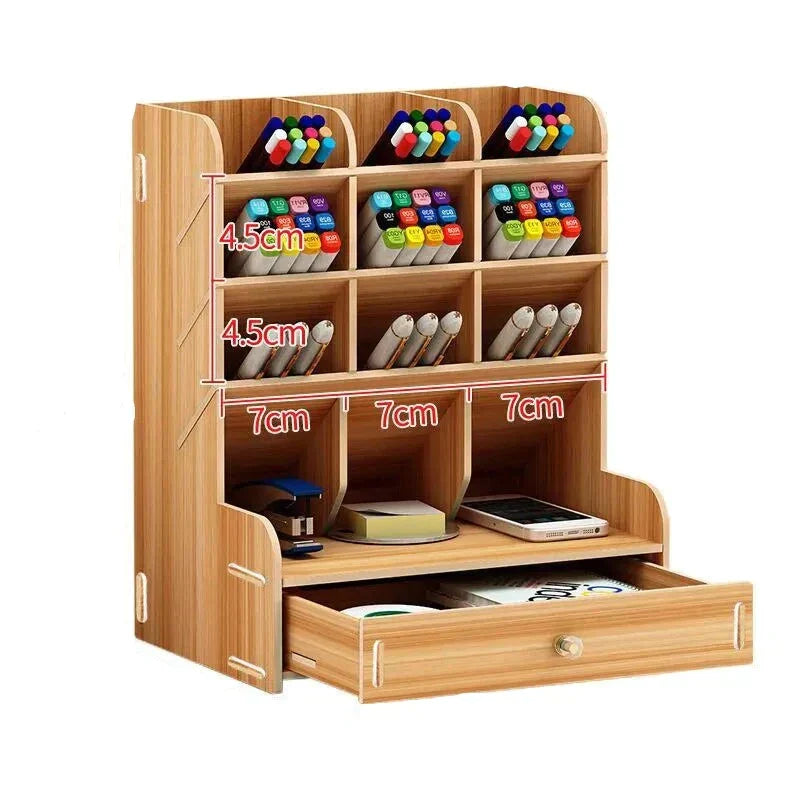 Stornfield | PenBox | Desk Organizer | Wooden Pen Holder | Elegant and Efficient Storage Solution