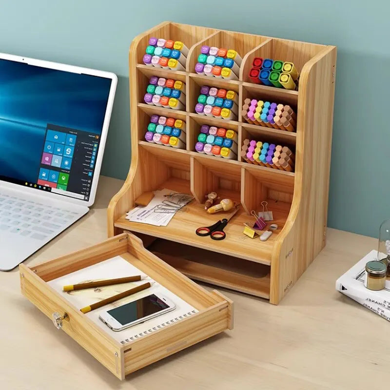 Stornfield | PenBox | Desk Organizer | Wooden Pen Holder | Elegant and Efficient Storage Solution