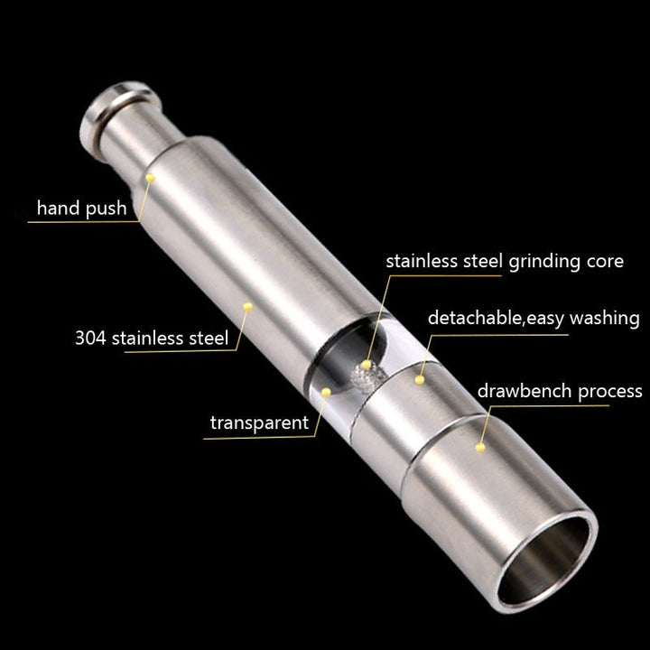 1pc Stainless Steel Manual Salt and Pepper Grinder Push Pepper Mill | Stornfield