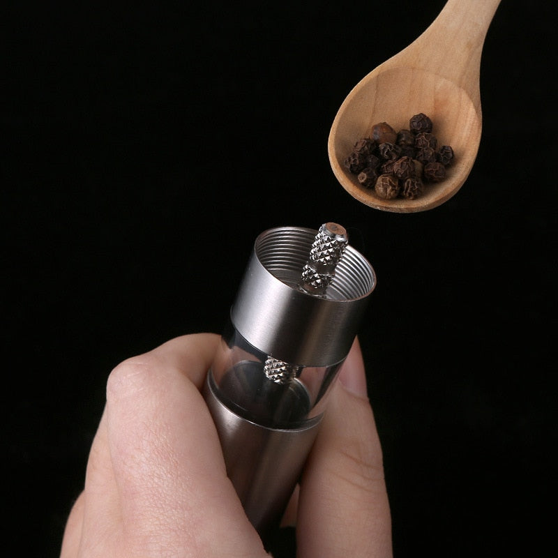 1pc Stainless Steel Manual Salt and Pepper Grinder Push Pepper Mill | Stornfield