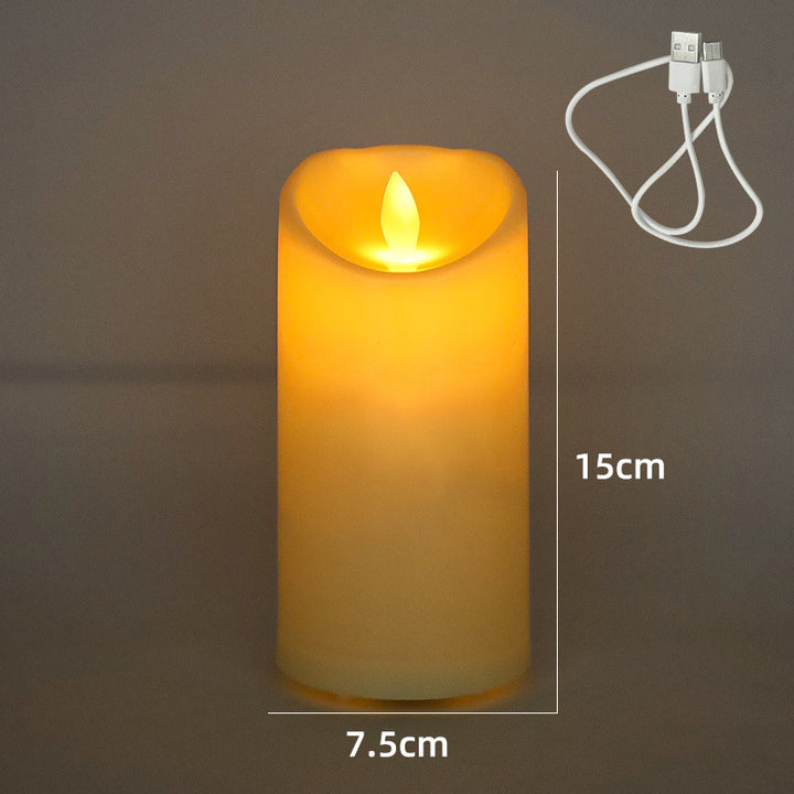 Rechargeable LED Real Wax Look Candle