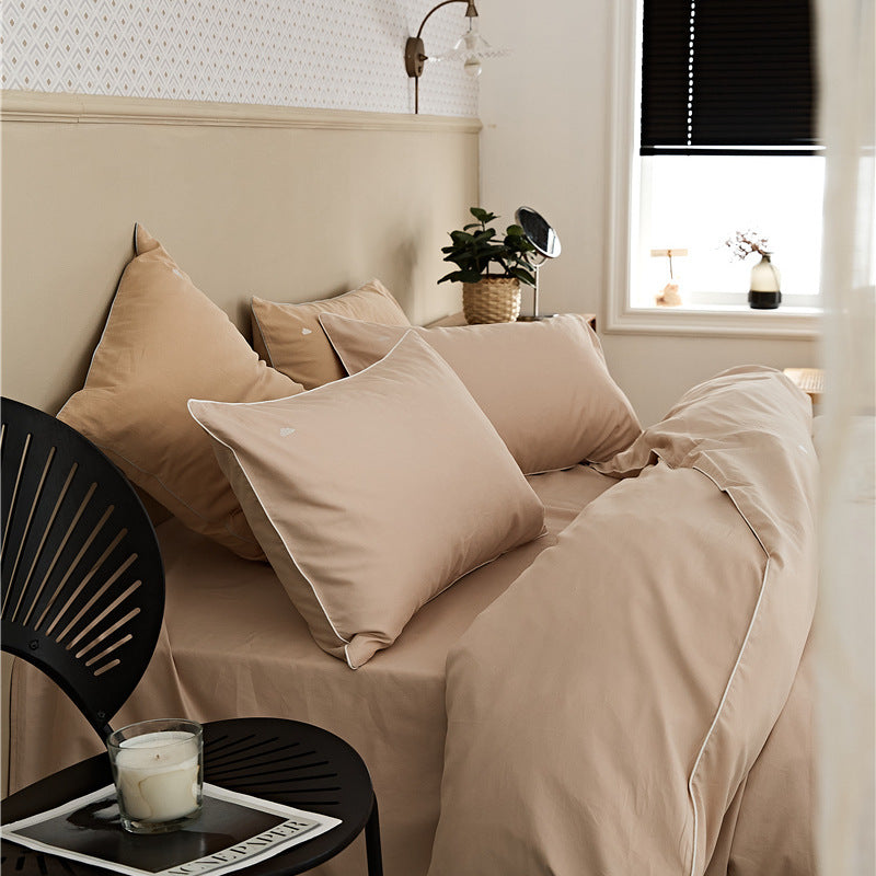 Premium cotton bedding set, brushed, modern and simple