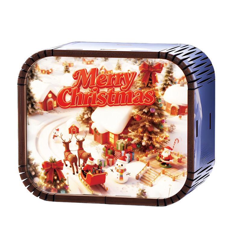 Wooden mini music box, Christmas edition