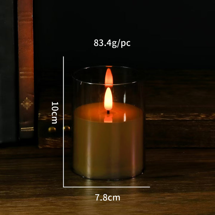 LED stub candles with flicker effect