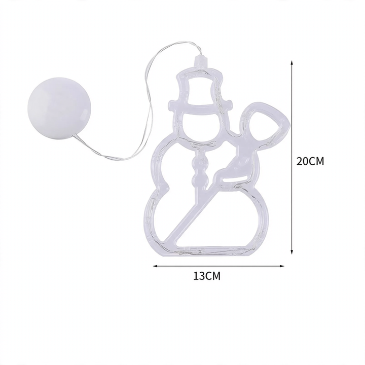 LED pendant light with suction cup for festive windows