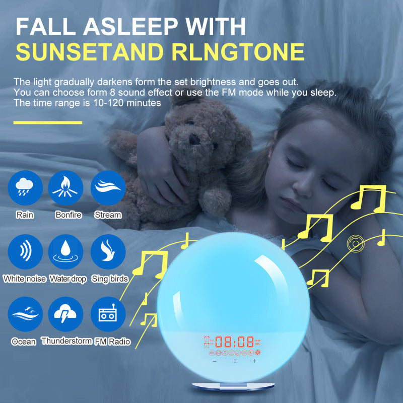 Sleep aid with white noise and light function