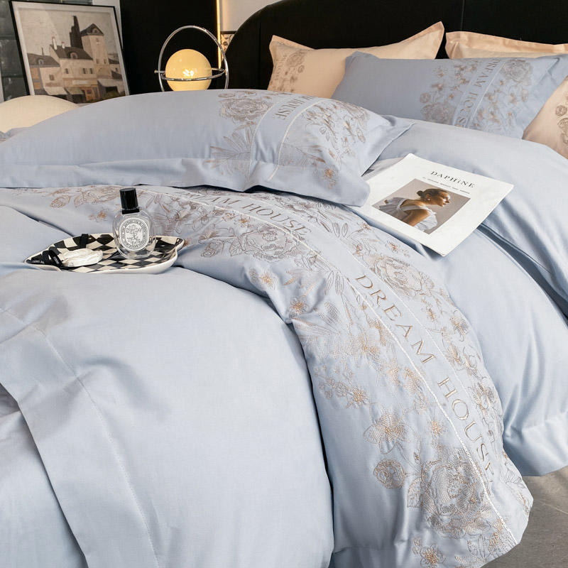 Bedding set made of long-staple cotton, brushed