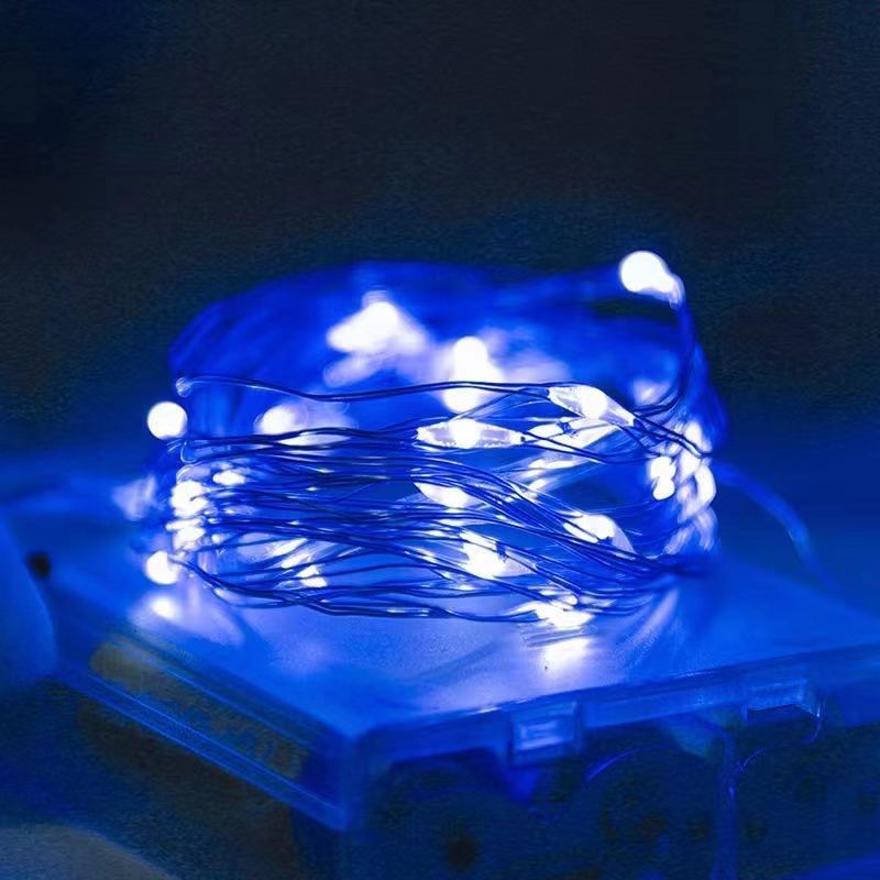 Waterproof LED silver wire fairy lights, battery operated
