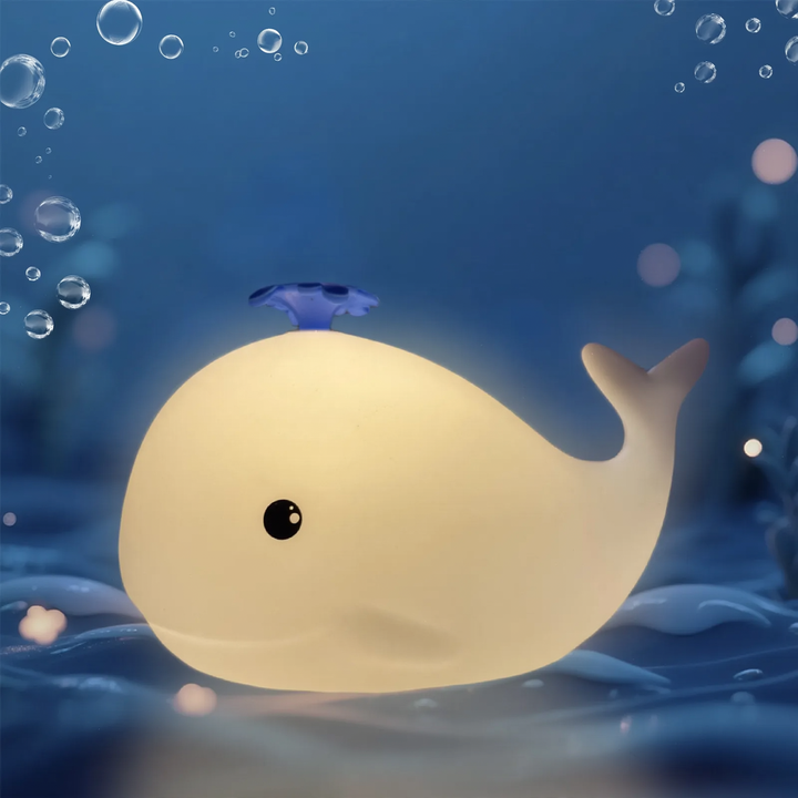 Silicone Night Light, Whale Design, rechargeable
