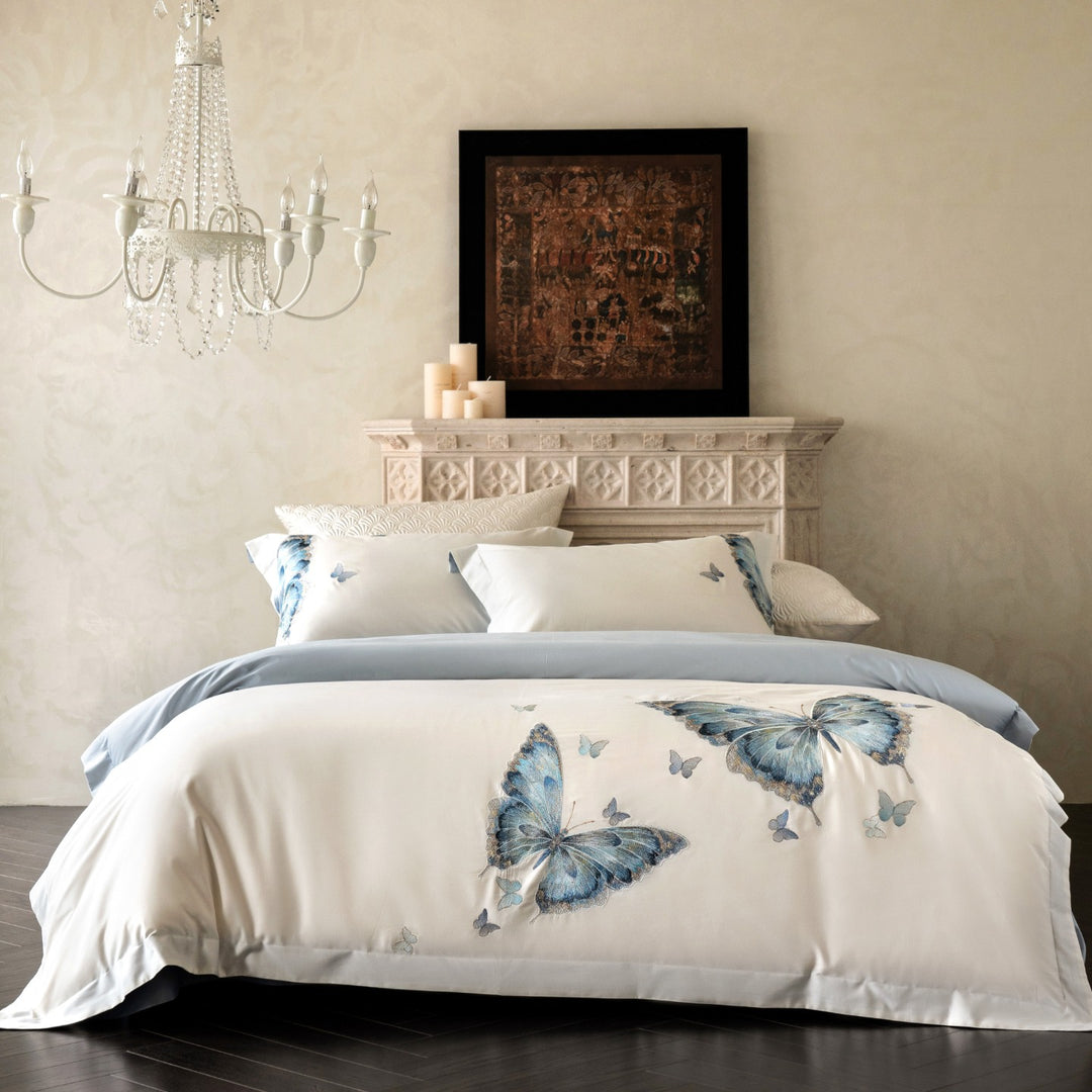 Bedding set made of long-staple cotton with embroidery
