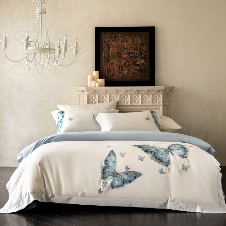 Bedding set made of long-staple cotton with embroidery